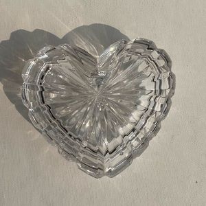 Glass Heart Shaped Box